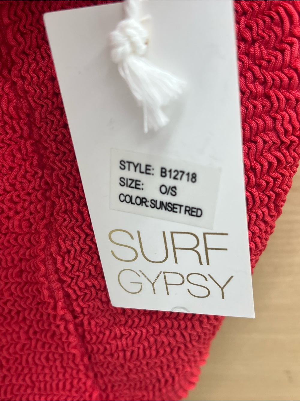 Surf Gypsy Red Textured Swimwear with Tag - Picture 4 of 5